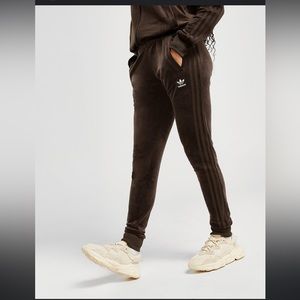 Adidas Originals Velour 3 Stripe Joggers